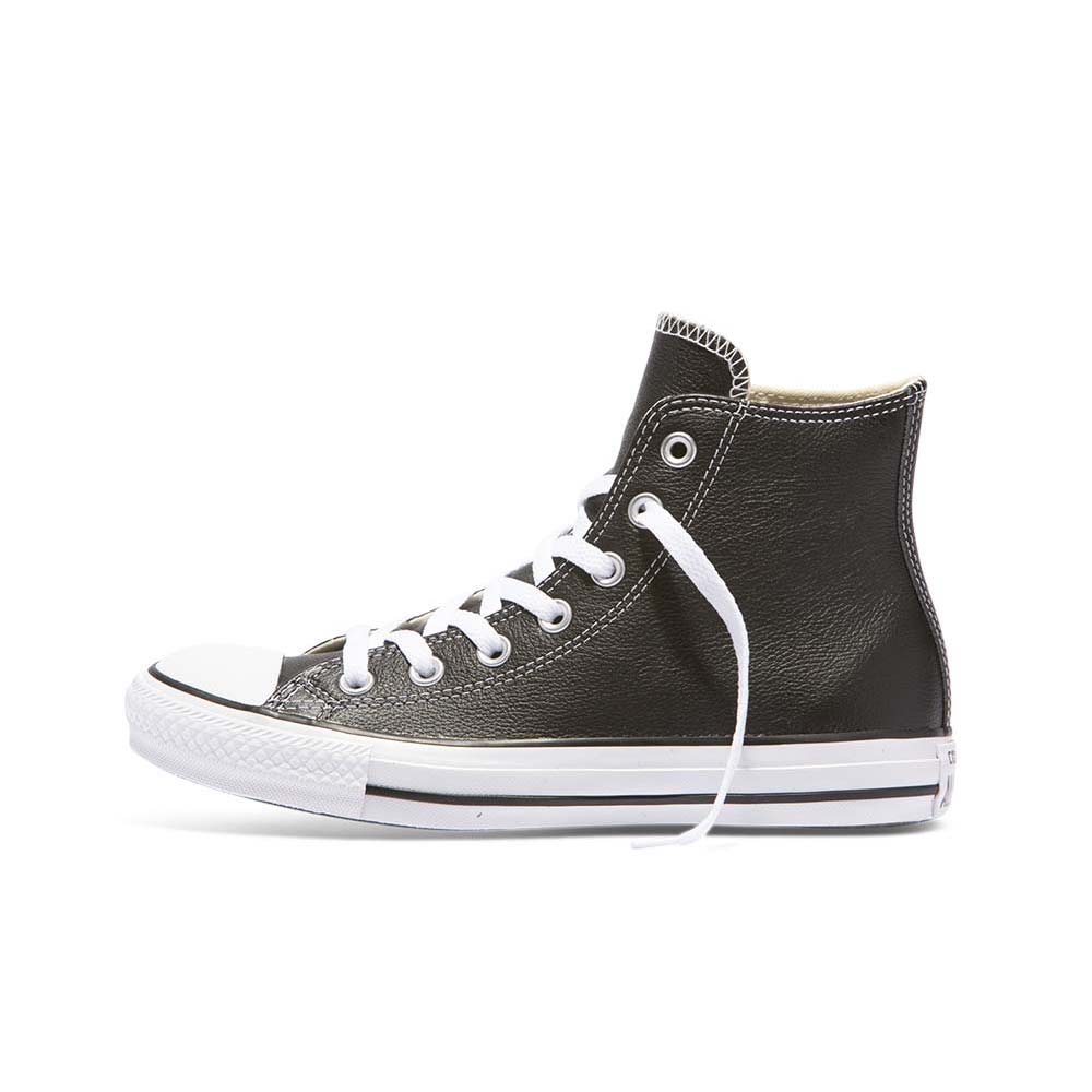 CONVERSE CHUCK TAYLOR ALL STAR LEATHER HI TOP SHOES BLACK