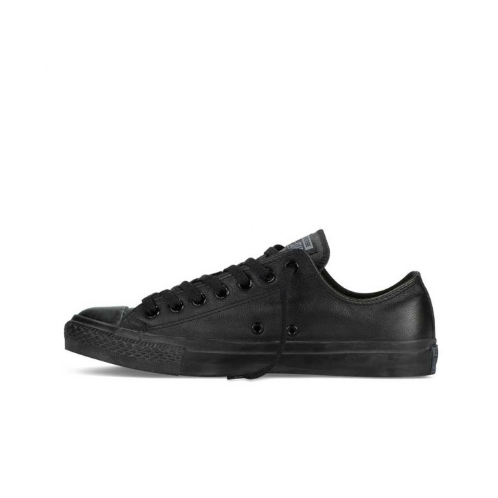CONVERSE CHUCK TAYLOR ALL STAR LEATHER LOW TOP BLK MONO