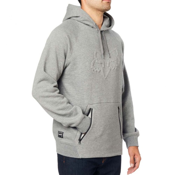 FOX REFRACT DWR PULLOVER HOODIE HEATHER GRAPHITE