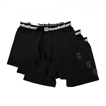 HORSEFEATHERS DYNASTY 3PACK BOXER SHORTS BLACK