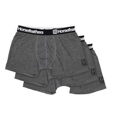 HORSEFEATHERS DYNASTY 3PACK BOXER SHORTS HEATHER ANTHRACITE