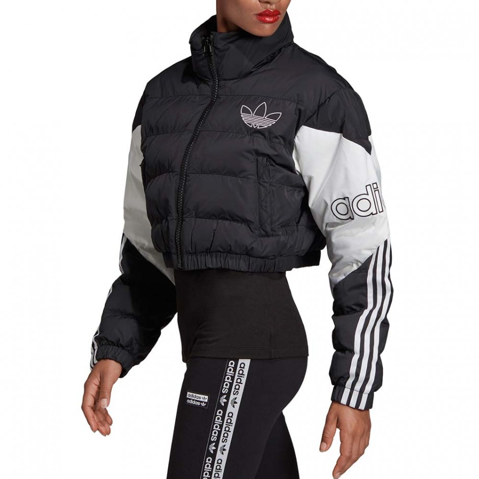 ADIDAS CROPPED PUFFER W JACKET BLACK/WHITE