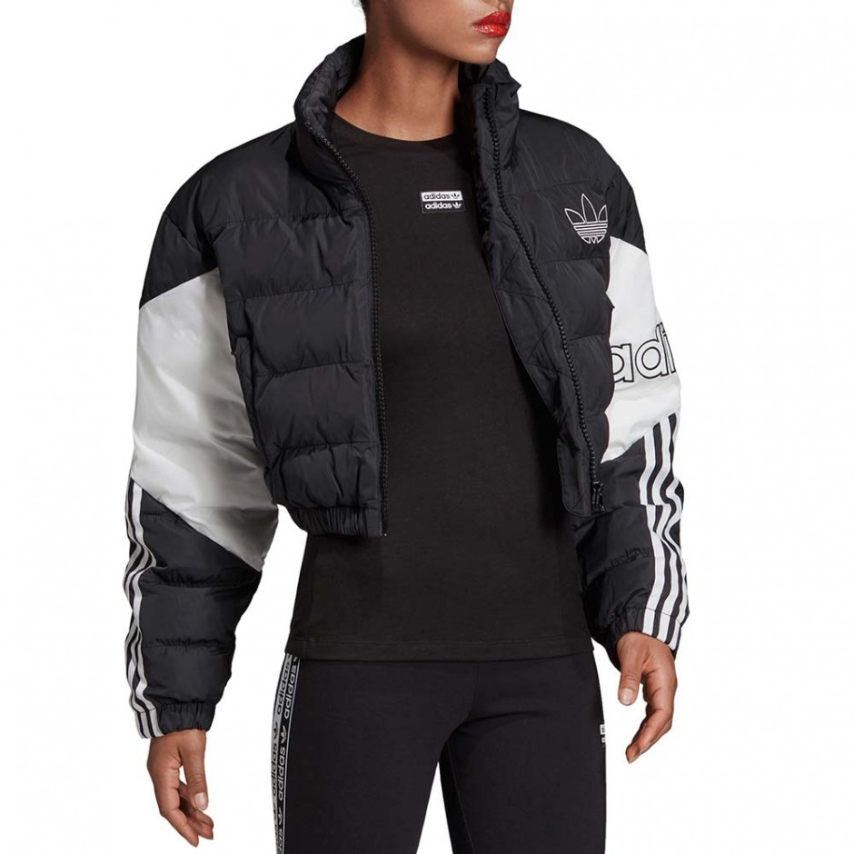 ADIDAS CROPPED PUFFER W JACKET BLACK/WHITE