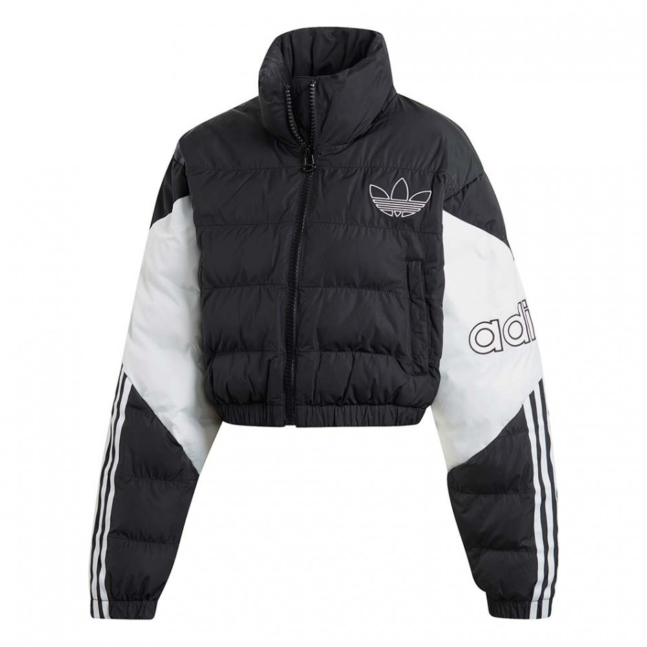 ADIDAS CROPPED PUFFER W JACKET BLACK/WHITE