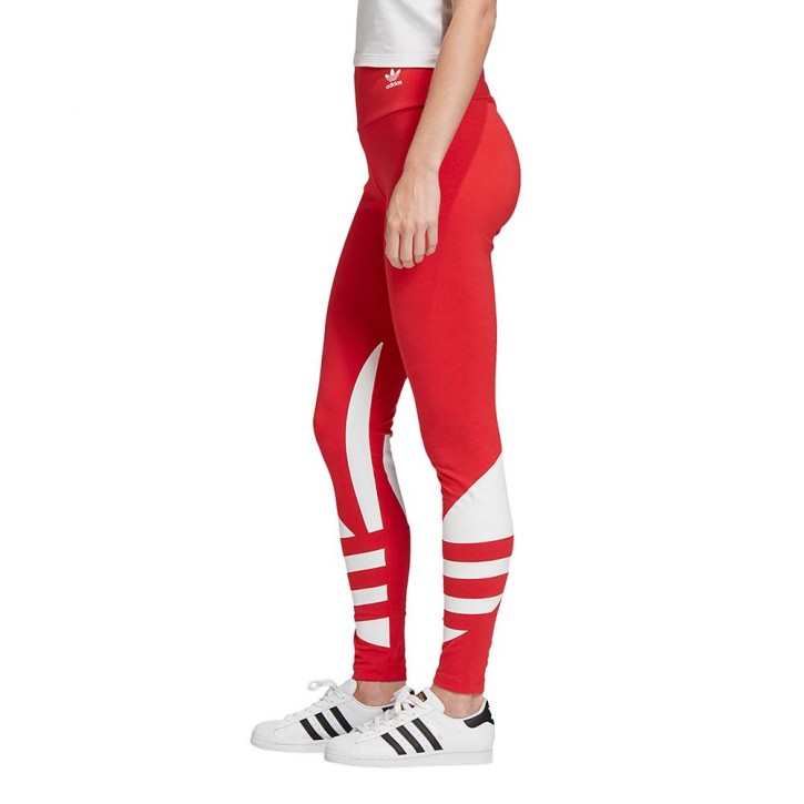 ADIDAS LARGE LOGO TIGHTS LUSH RED/WHITE