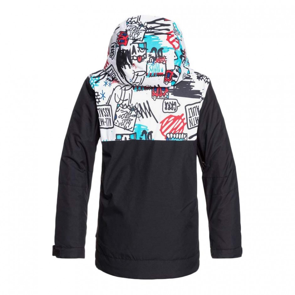 DC DEFY YOUTH SNOW JACKET WHITE YTH MINI PLY PRINT