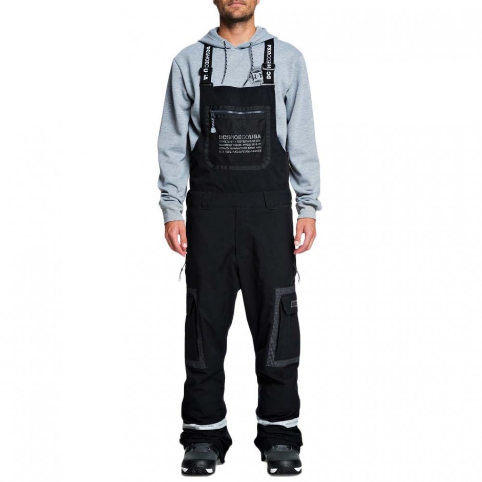 DC REVIVAL BIB SNOW PANTS BLACK