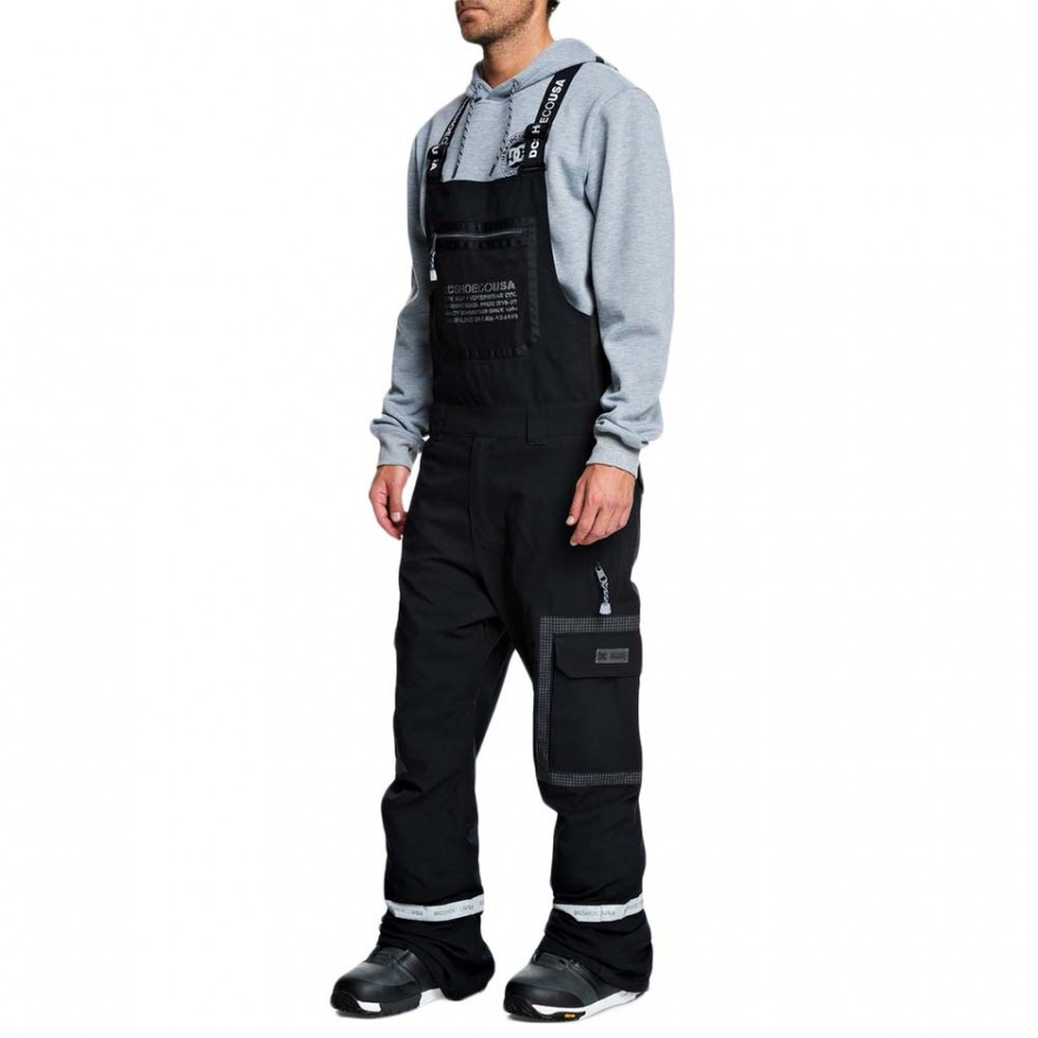DC REVIVAL BIB SNOW PANTS BLACK