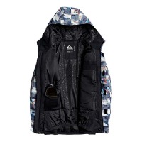 QUIKSILVER MISSION PRINTED BLOCK SNOW JK BARN RED ONGRID