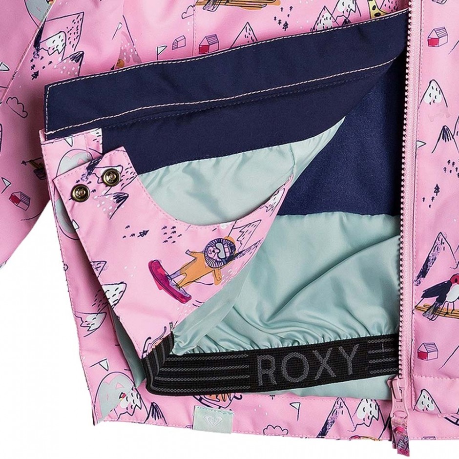 ROXY MINI JETTY SNOW JACKET GIRLS PRISM PINK SNOW TRIP
