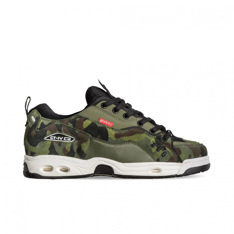 GLOBE CT-IV CLASSIC SHOES GREEN CAMO/WHITE