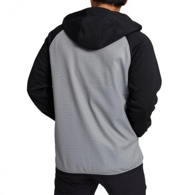 BURTON CROWN WEATHERPROOF ZIP HOODIE GRAY HEATHER/TRUE BLK