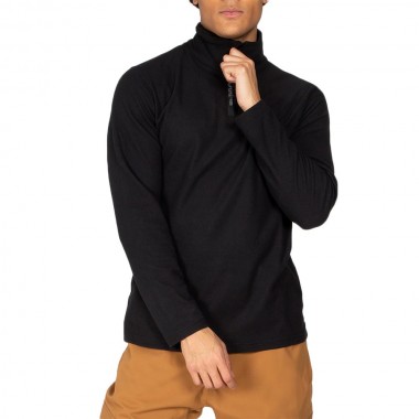 PROTEST PERFECTO THERMAL 1/4 ZIP TOP TRUE BLACK