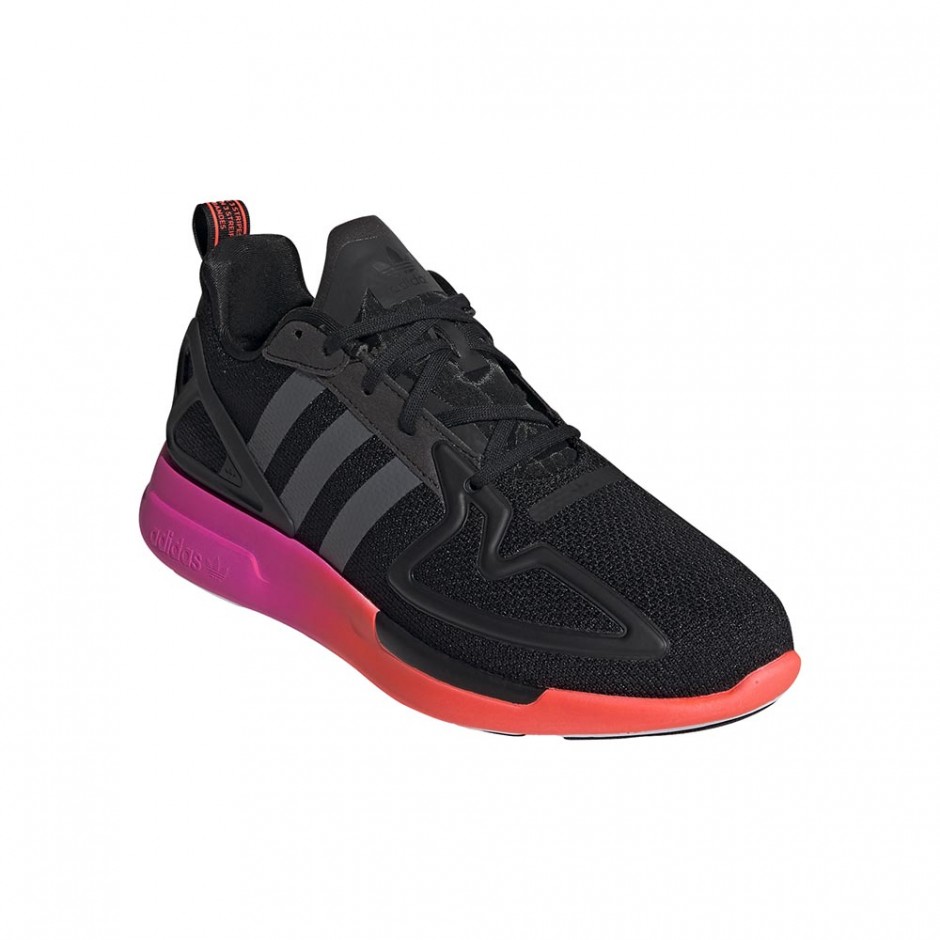adidas gazelle silver green womens Adidas ZX 2K Flux Trainers Core Black/Shock Pink main image 0