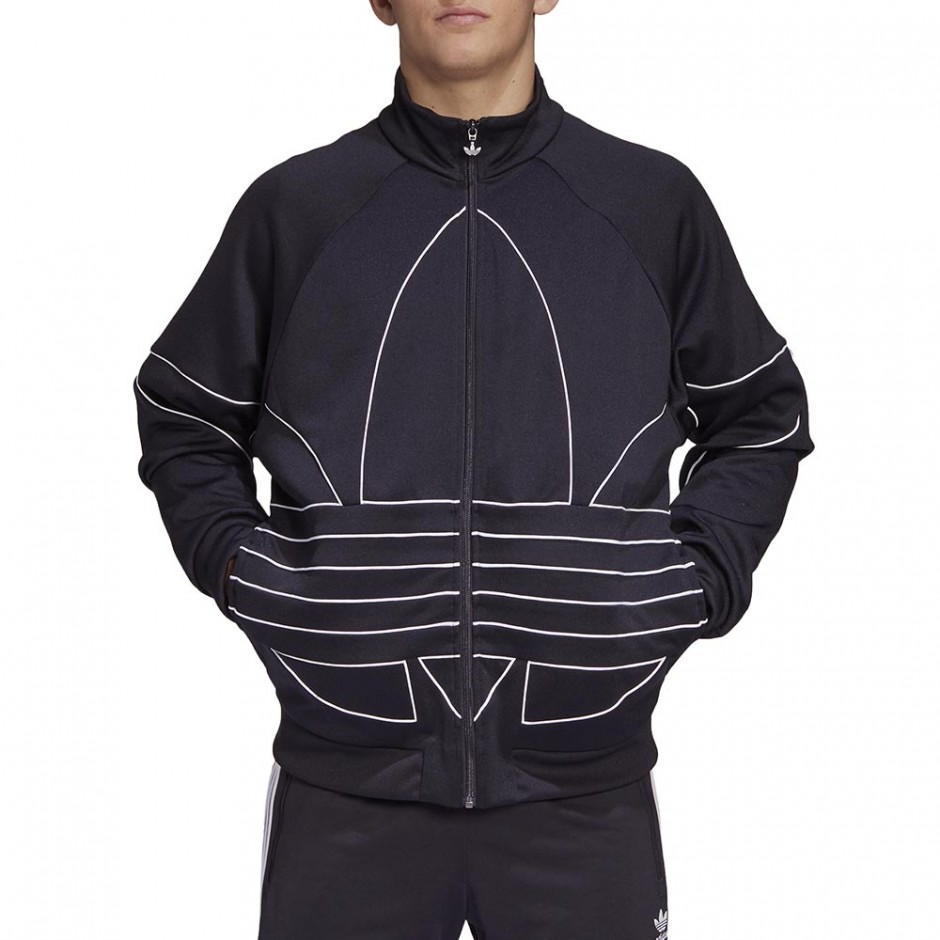 ADIDAS BIG TREFOIL OUT PLY TRACKTOP BLACK/WHITE