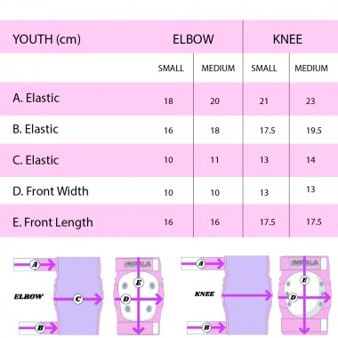 IMPALA PROTECTIVE SET YOUTH PINK