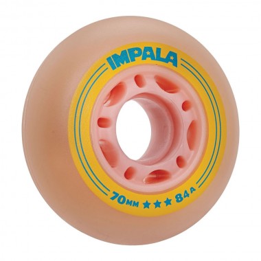 IMPALA INLINE WHEELS 4PK PINK/YELLOW 70mm