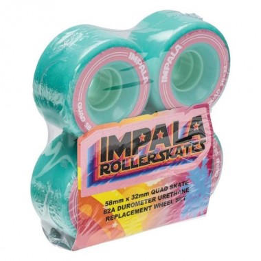 IMPALA REPLACEMENT WHEELS 4PK AQUA 58mm