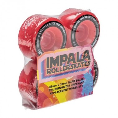 IMPALA REPLACEMENT WHEELS 4PK RED 58mm