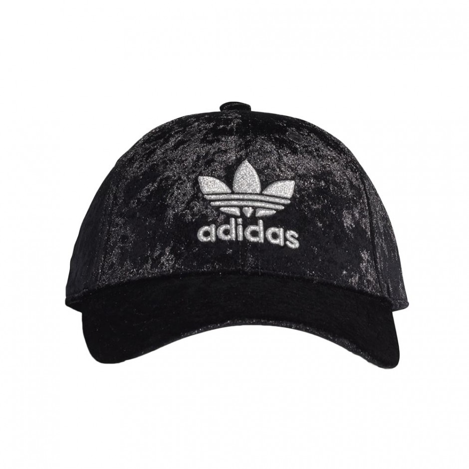 ADIDAS VELOUR BASEBALL CAP BLACK/SILVMT