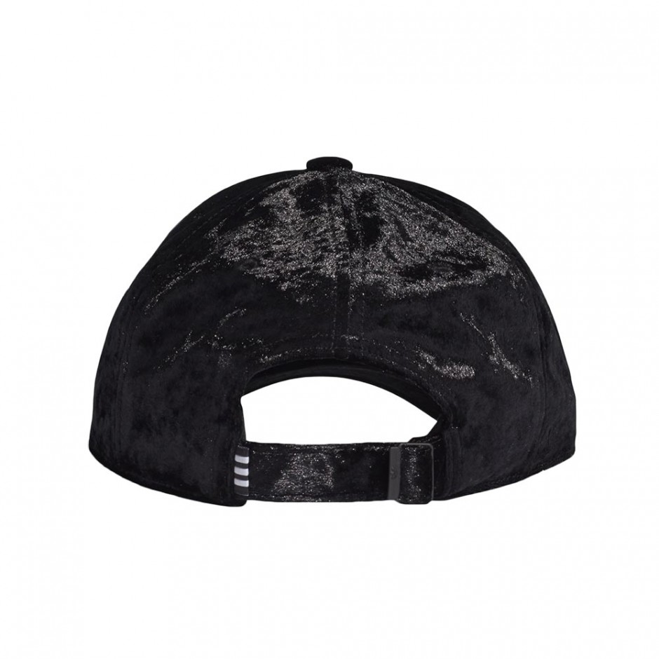 ADIDAS VELOUR BASEBALL CAP BLACK/SILVMT
