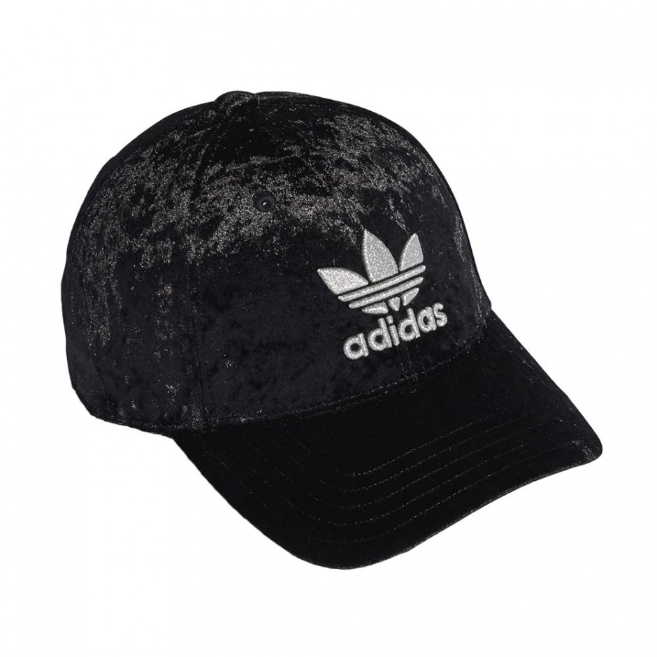 ADIDAS VELOUR BASEBALL CAP BLACK/SILVMT