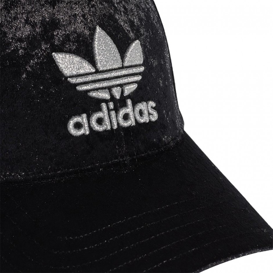 ADIDAS VELOUR BASEBALL CAP BLACK/SILVMT