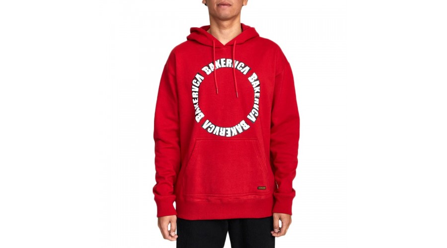RVCA X BAKER HOODIE BRIGHT RED