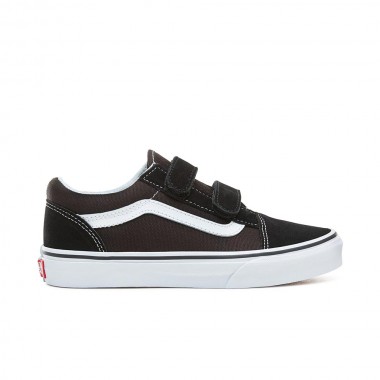 VANS OLD SKOOL V JR SHOES BLACK/TRUE WHITE