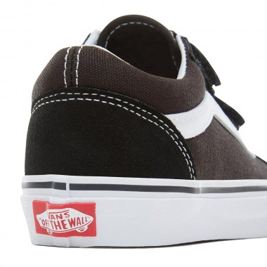 VANS OLD SKOOL V JR SHOES BLACK/TRUE WHITE