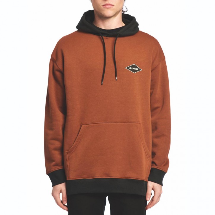 GLOBE CHECK OUT HOODIE RUST