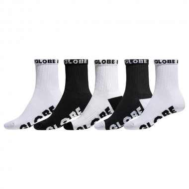 GLOBE BOYS SOCK 5PK BLACK/WHITE