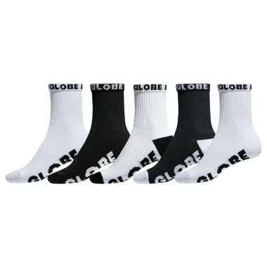 GLOBE BOYS SOCK 5PK BLACK/WHITE