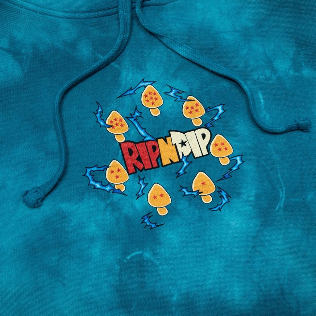 RIPNDIP SUPER SAINERM HOODIE BLUE ACID WASH