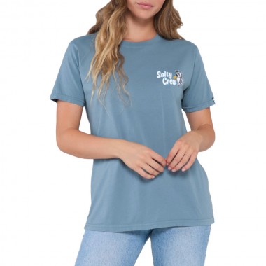 SALTY CREW FISH N CHIPS BOYFRIEND TEE ATLANTIC GREEN