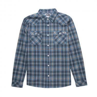 SALTY CREW HERDSMAN FLANNEL SHIRT DARK SLATE