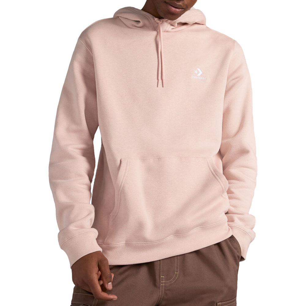 CONVERSE GO-TO EMBROIDERED STAR CHEVRON HOODIE PINK SAGE