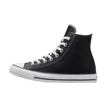 CONVERSE CHUCK TAYLOR HI ALL STAR LEATHER SHOES BLACK