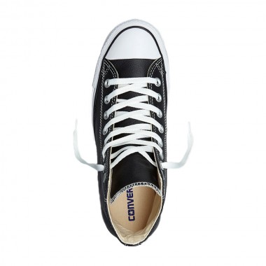 CONVERSE CHUCK TAYLOR HI ALL STAR LEATHER SHOES BLACK