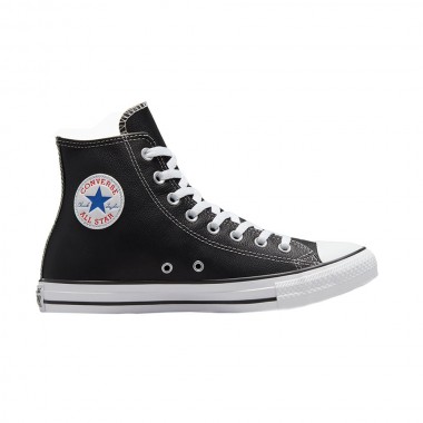 CONVERSE CHUCK TAYLOR HI ALL STAR LEATHER SHOES BLACK