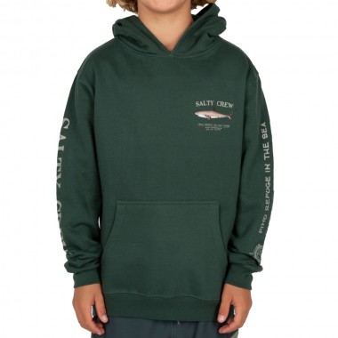 SALTY CREW BRUCE BOYS HOODIE ALPINE GREEN