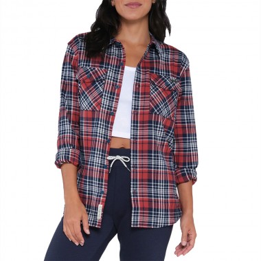 SALTY CREW LONG HAUL FLANNEL SHIRT SPICED
