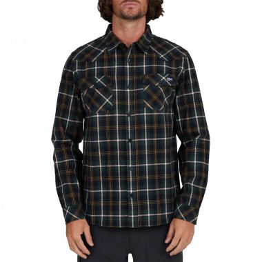 SALTY CREW HERDSMAN FLANNEL SHIRT BLACK SPRUCE