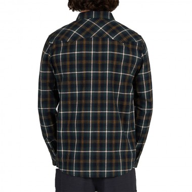 SALTY CREW HERDSMAN FLANNEL SHIRT BLACK SPRUCE