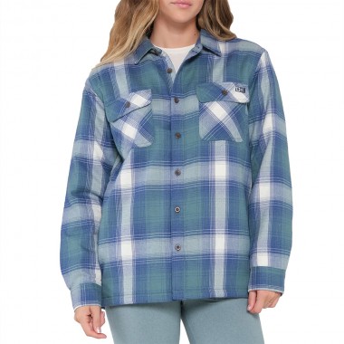 SALTY CREW CHORE SHACKET SHIRT ATLANTIC GREEN