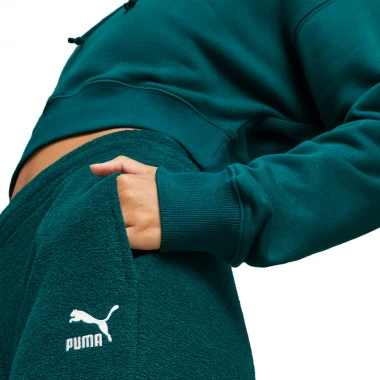 PUMA CLASSICS FLEECE SWEATPANTS MALACHITE