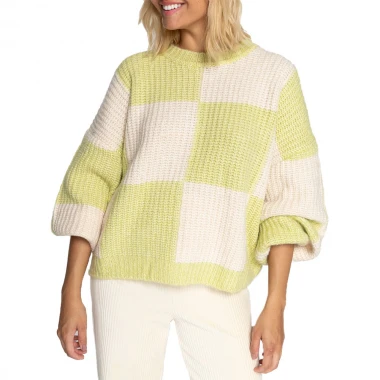 BILLABONG SO CHECK W SWEATER PEA POD