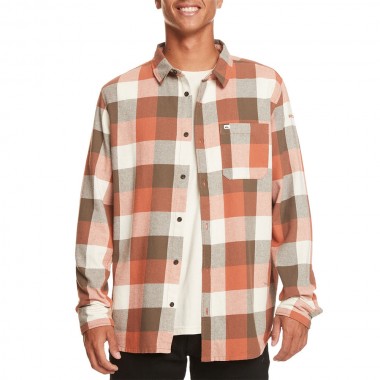 QUIKSILVER MOTHERFLY LS SHIRT MAJOR BROWN BANCHOR
