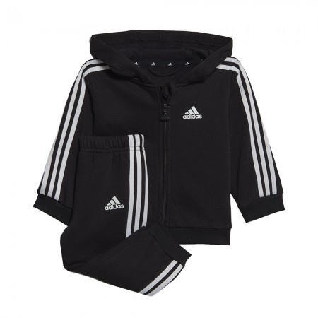 ADIDAS 3-STRIPES FULL-ZIP HOODED INF TRACKSUIT BLK/WHT