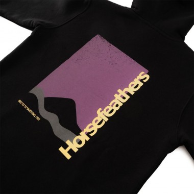 HORSEFEATHERS UTA HOODIE W BLACK